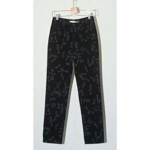 Paloma Wool sz 36 Pants Black Veneno Black Astrid Terrazas Drawn Print US 2 / 4